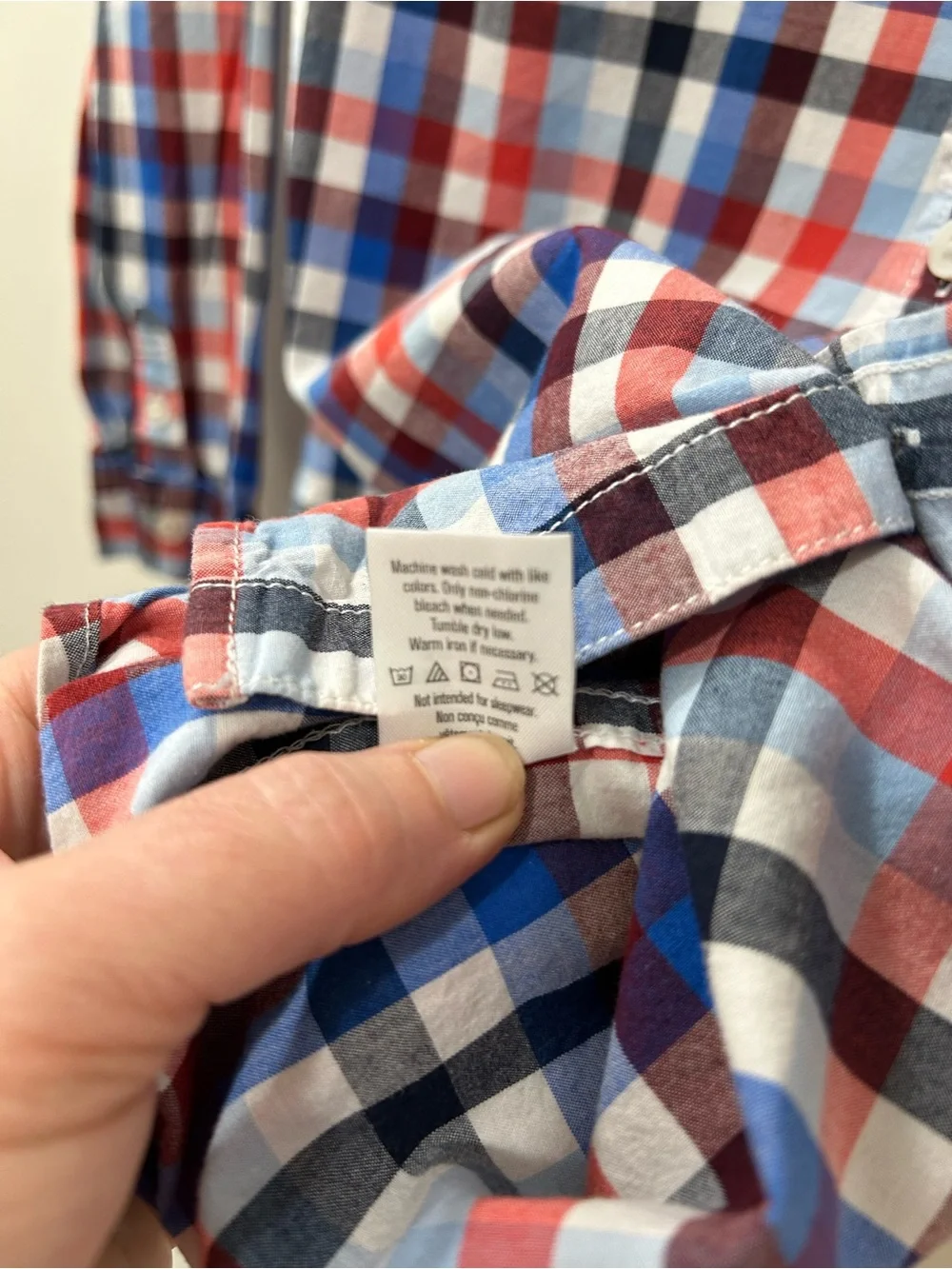 Gymboree Red, Blue, Black & White Plaid Button-Down Shirt Preppy Fall School